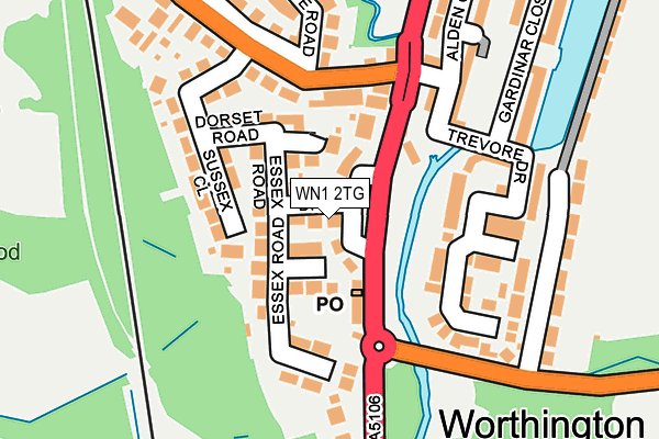 WN1 2TG map - OS OpenMap – Local (Ordnance Survey)