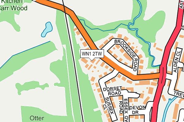 WN1 2TW map - OS OpenMap – Local (Ordnance Survey)