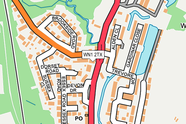 WN1 2TX map - OS OpenMap – Local (Ordnance Survey)