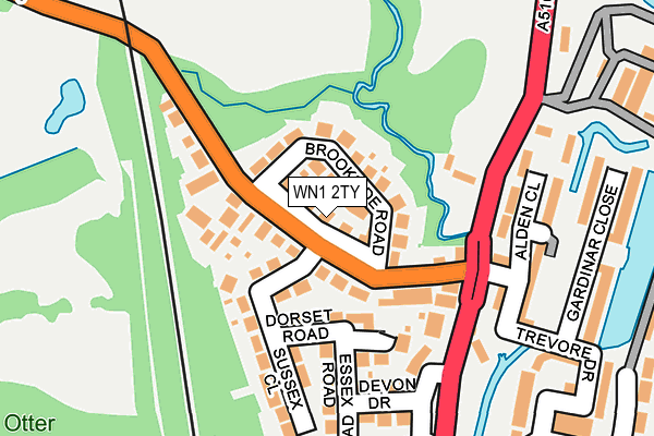 WN1 2TY map - OS OpenMap – Local (Ordnance Survey)