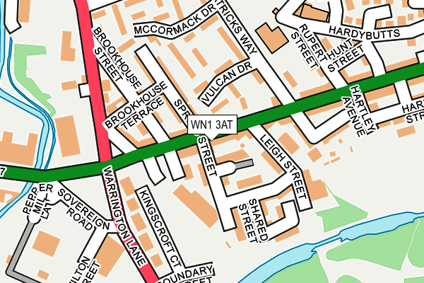 WN1 3AT map - OS OpenMap – Local (Ordnance Survey)