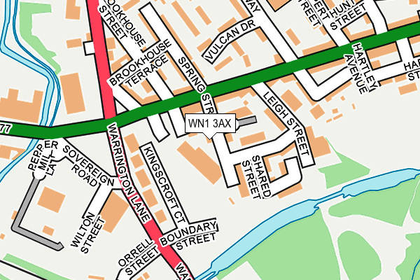 WN1 3AX map - OS OpenMap – Local (Ordnance Survey)