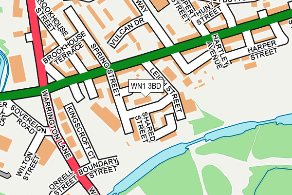 WN1 3BD map - OS OpenMap – Local (Ordnance Survey)