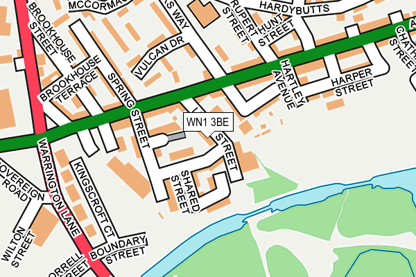 WN1 3BE map - OS OpenMap – Local (Ordnance Survey)