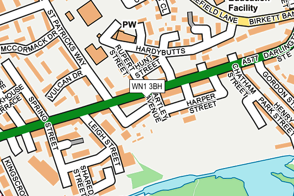 WN1 3BH map - OS OpenMap – Local (Ordnance Survey)