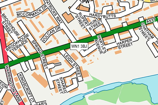 WN1 3BJ map - OS OpenMap – Local (Ordnance Survey)