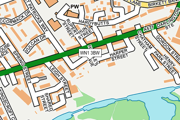 WN1 3BW map - OS OpenMap – Local (Ordnance Survey)