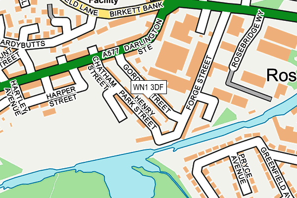 WN1 3DF map - OS OpenMap – Local (Ordnance Survey)