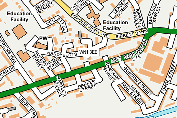 WN1 3EE map - OS OpenMap – Local (Ordnance Survey)
