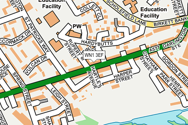WN1 3EF map - OS OpenMap – Local (Ordnance Survey)