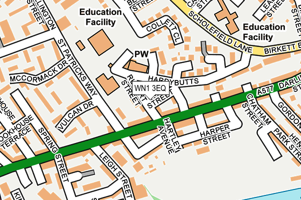 WN1 3EQ map - OS OpenMap – Local (Ordnance Survey)