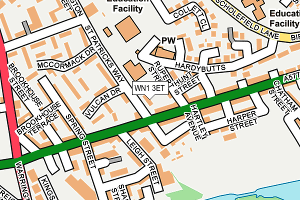 WN1 3ET map - OS OpenMap – Local (Ordnance Survey)