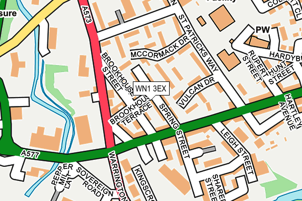 WN1 3EX map - OS OpenMap – Local (Ordnance Survey)