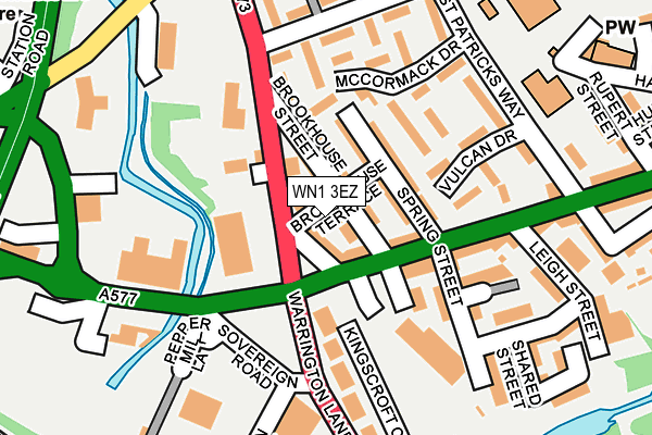WN1 3EZ map - OS OpenMap – Local (Ordnance Survey)