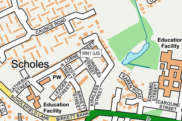 WN1 3JS map - OS OpenMap – Local (Ordnance Survey)