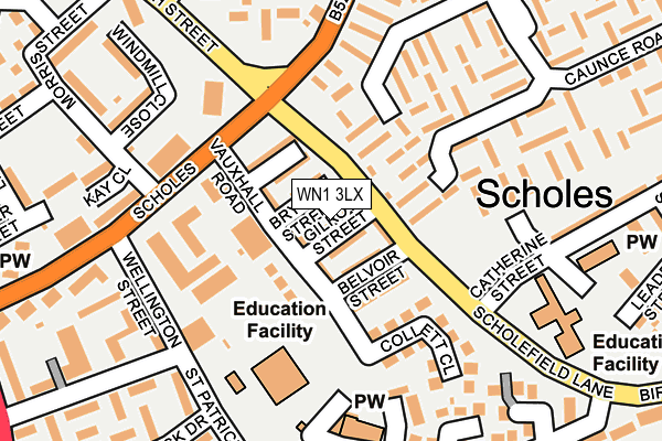 WN1 3LX map - OS OpenMap – Local (Ordnance Survey)