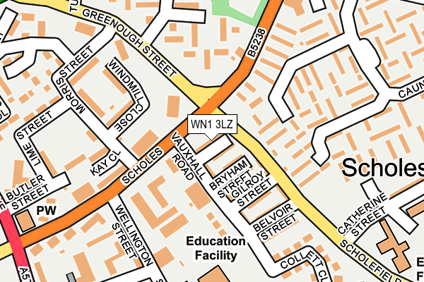 WN1 3LZ map - OS OpenMap – Local (Ordnance Survey)