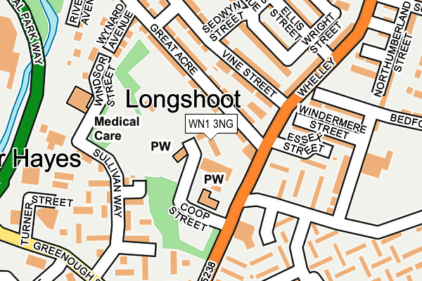 WN1 3NG map - OS OpenMap – Local (Ordnance Survey)