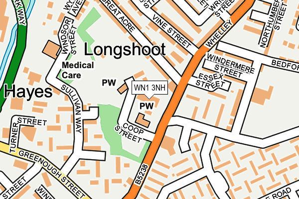 WN1 3NH map - OS OpenMap – Local (Ordnance Survey)