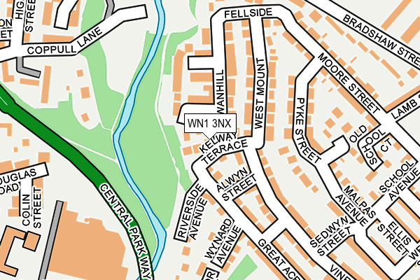 WN1 3NX map - OS OpenMap – Local (Ordnance Survey)