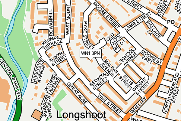 WN1 3PN map - OS OpenMap – Local (Ordnance Survey)