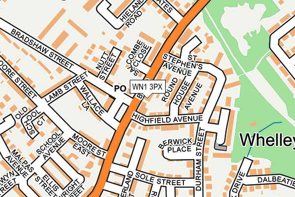 WN1 3PX map - OS OpenMap – Local (Ordnance Survey)
