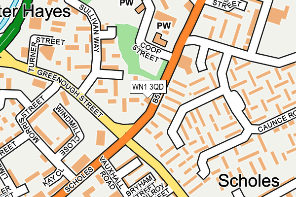 WN1 3QD map - OS OpenMap – Local (Ordnance Survey)