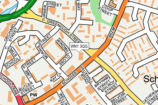 WN1 3QG map - OS OpenMap – Local (Ordnance Survey)