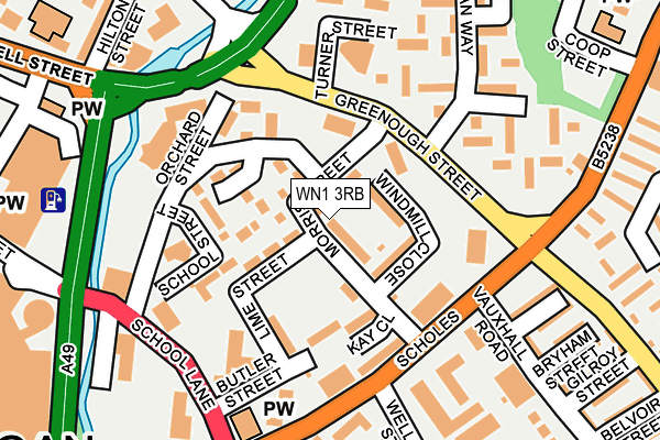 WN1 3RB map - OS OpenMap – Local (Ordnance Survey)