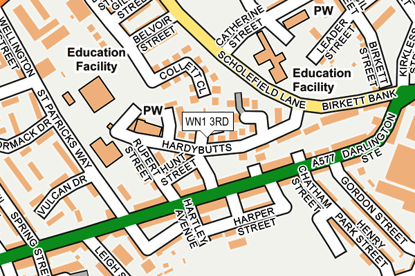 WN1 3RD map - OS OpenMap – Local (Ordnance Survey)