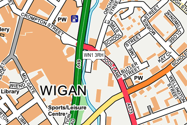 WN1 3RH map - OS OpenMap – Local (Ordnance Survey)