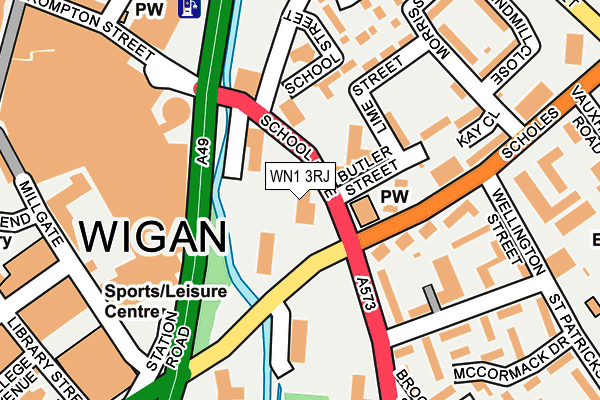 WN1 3RJ map - OS OpenMap – Local (Ordnance Survey)