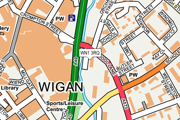WN1 3RQ map - OS OpenMap – Local (Ordnance Survey)