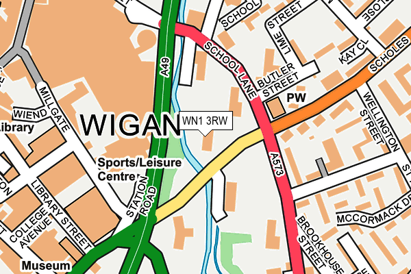 WN1 3RW map - OS OpenMap – Local (Ordnance Survey)