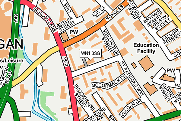 WN1 3SG map - OS OpenMap – Local (Ordnance Survey)