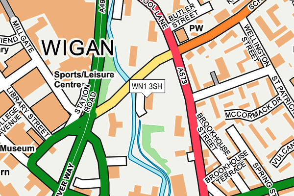 WN1 3SH map - OS OpenMap – Local (Ordnance Survey)