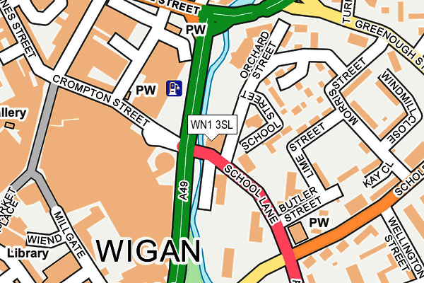 WN1 3SL map - OS OpenMap – Local (Ordnance Survey)