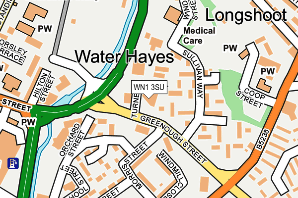 WN1 3SU map - OS OpenMap – Local (Ordnance Survey)