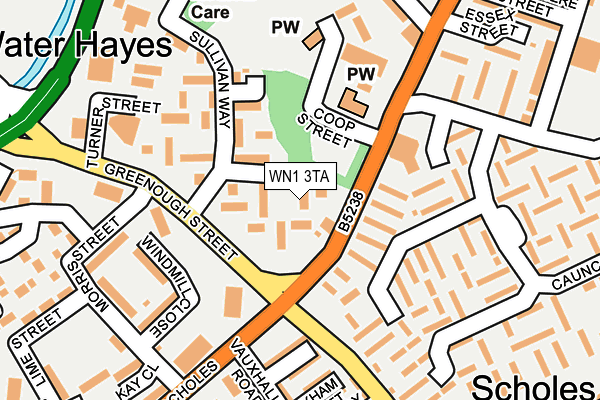 WN1 3TA map - OS OpenMap – Local (Ordnance Survey)