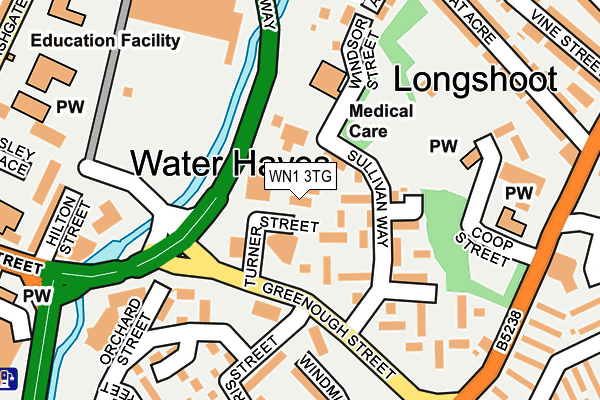 WN1 3TG map - OS OpenMap – Local (Ordnance Survey)