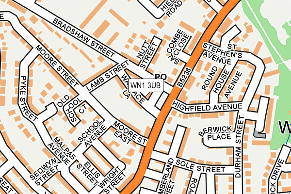 WN1 3UB map - OS OpenMap – Local (Ordnance Survey)