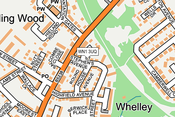WN1 3UQ map - OS OpenMap – Local (Ordnance Survey)