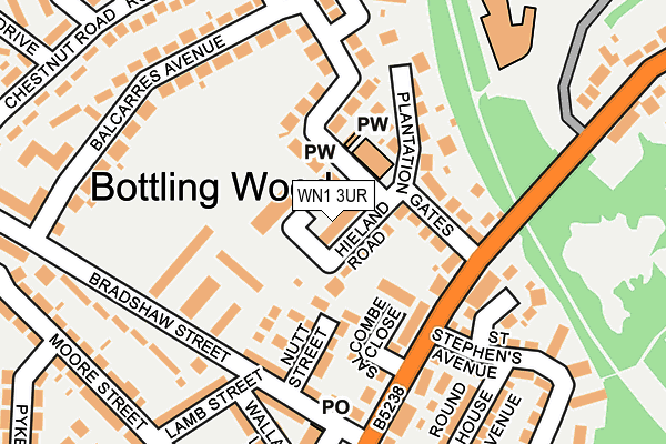WN1 3UR map - OS OpenMap – Local (Ordnance Survey)
