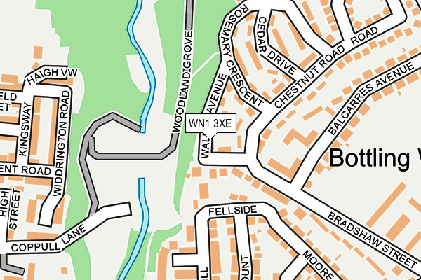 WN1 3XE map - OS OpenMap – Local (Ordnance Survey)