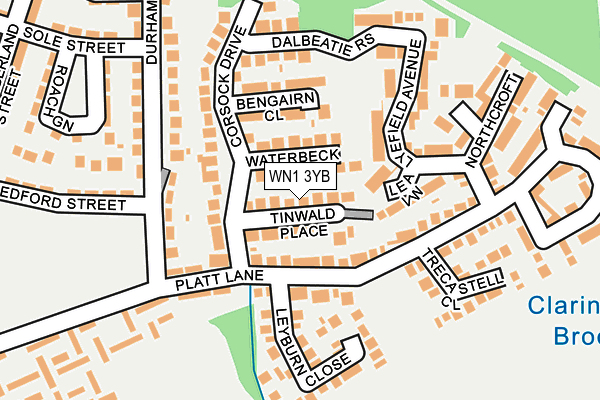 WN1 3YB map - OS OpenMap – Local (Ordnance Survey)