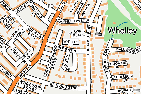 WN1 3YF map - OS OpenMap – Local (Ordnance Survey)