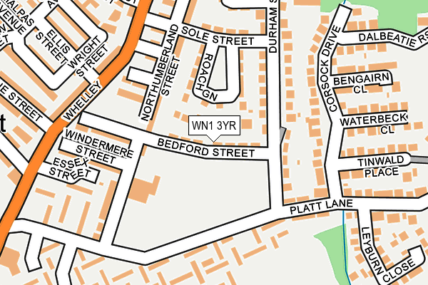 WN1 3YR map - OS OpenMap – Local (Ordnance Survey)