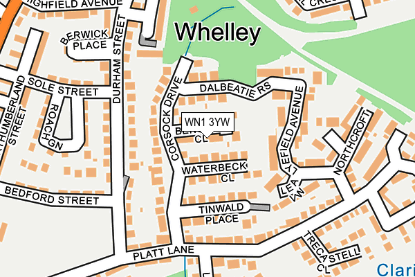 WN1 3YW map - OS OpenMap – Local (Ordnance Survey)