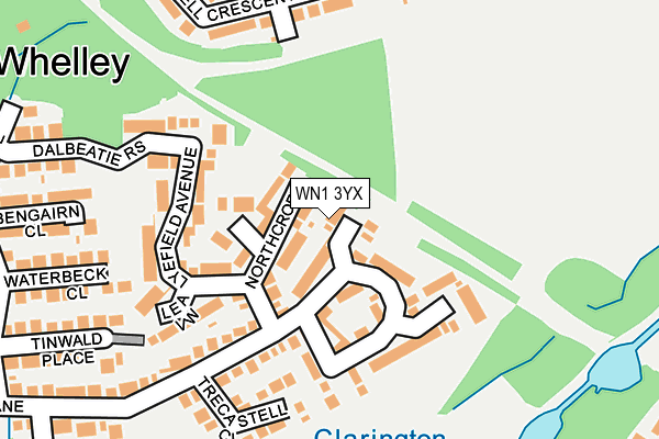 WN1 3YX map - OS OpenMap – Local (Ordnance Survey)