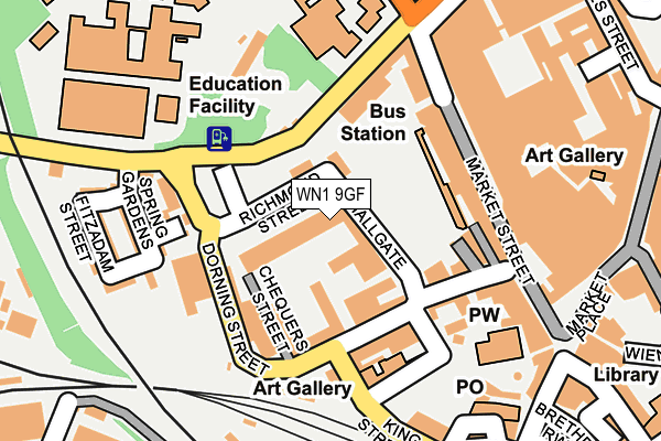 WN1 9GF map - OS OpenMap – Local (Ordnance Survey)